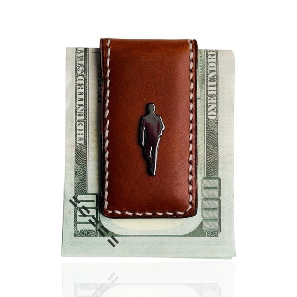 Leather Money Clip, Strong Magnet, Accessory for  Men - Picture 2 of 5